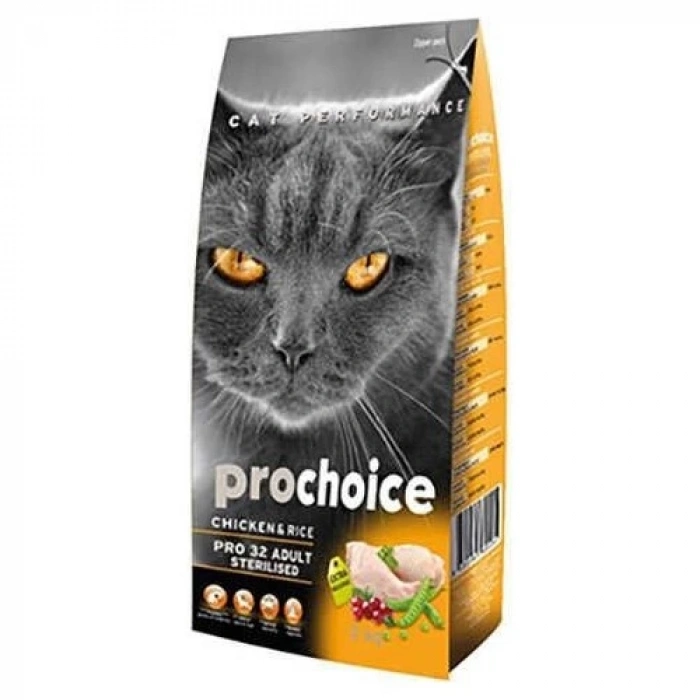 Pro Choice Pro 32 Sterilised Tavuklu Kısırlaştırılmış Kedi Maması 15 Kg