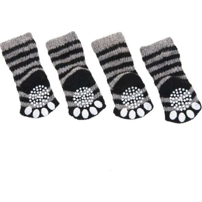Karlıe Köpek Çorabı 4lü M 52X40MM Gri-Siyah