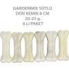 Garden Mix Sütlü Pres Deri Köpek Çiğneti Kemik 20-25 Gr 6 Lı