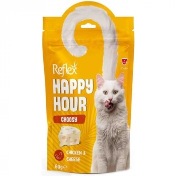 Reflex Happy Hour Tavuklu Peynirli Kedi Ödül Maması 60 gr
