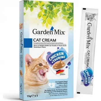 Garden Mıx Kedi Kreması Tavuk+Taurin 15GR x 5 Adet