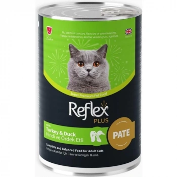 Reflex Plus Pate Içinde Et Parçacıklı Hindi ve Ördek Etli Yetişkin Kedi Maması 395 gr