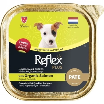 Reflex Plus Pate Somonlu Mini ve Küçük Irklar Için Yavru Köpek Maması 85 gr