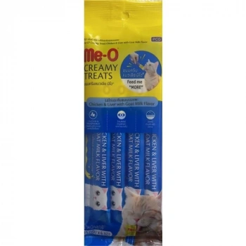 ME-O Creamy Keçi Sütlü Tavuklu ve Ciğerli Kedi Ödülü 4x15 gr