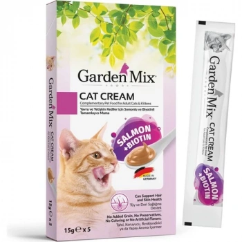 Garden Mıx Kedi Kreması Somon+Biotin 15GR x 5 Adet