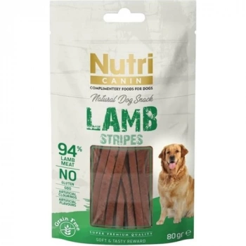 Nutri Canin Lamb Stripes Snack Köpek Ödülü 80 gr