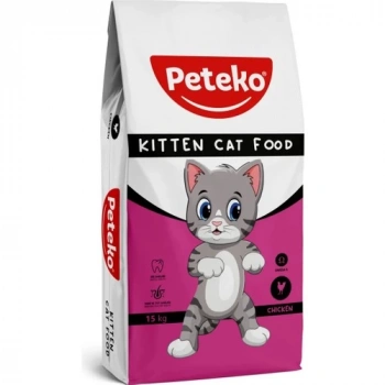 Peteko Tavuklu Yavru Kedi Maması Kıtten 15 kg