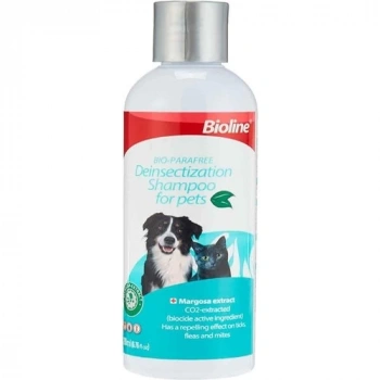 Bioline Kedi ve Köpek İçin Dış Parazit Uzaklaştırıcı Şampuan 200 Ml
