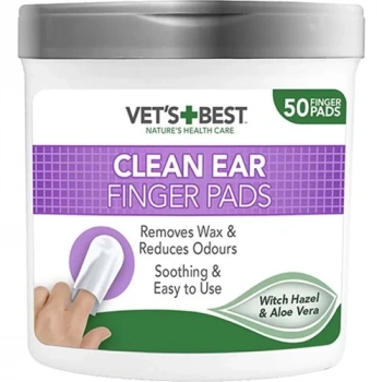 Vets Best Kedi ve Köpek Için Kulak Temizleme Parmak Pedi 50 Adet