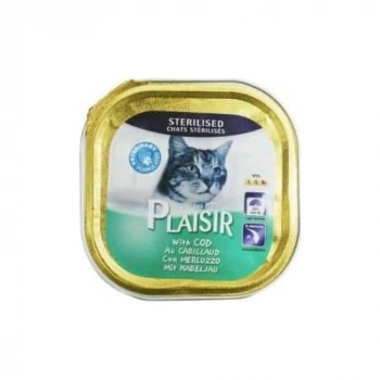 Plaisir Adult Kısırlaştırılmış Morina Balığı Pate 100 gr