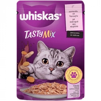 Whiskas Pouch Tasty Mix Somunlu Havuçlu 85 gr