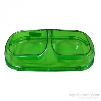 Pro Choice Kedi Ve Köpek Saydam Çiftli Mama Kabı Yeşil Large 29Cm