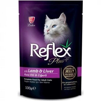 Reflex Plus Kuzu Etli Ciğerli Pounch Kedi Konservesi 100 Gr