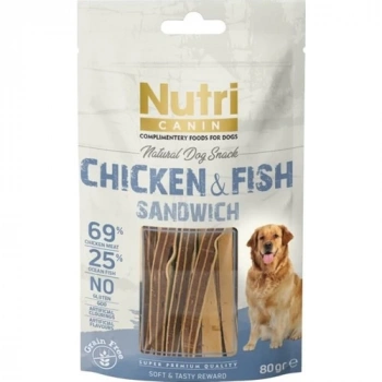Nutri Canin Chicken&fish Sandwich Köpek Ödülü 80 gr