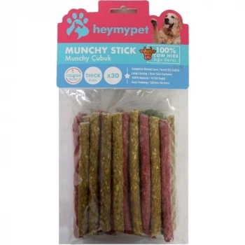 Heymy Pet HEYMYPET KÖPEK ÖDÜL MAMASI/Munchy Çubuk Orta Boy 30LU Paket Karışık Renk