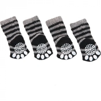 Karlıe Köpek Çorabı 4lü M 52X40MM Gri-Siyah