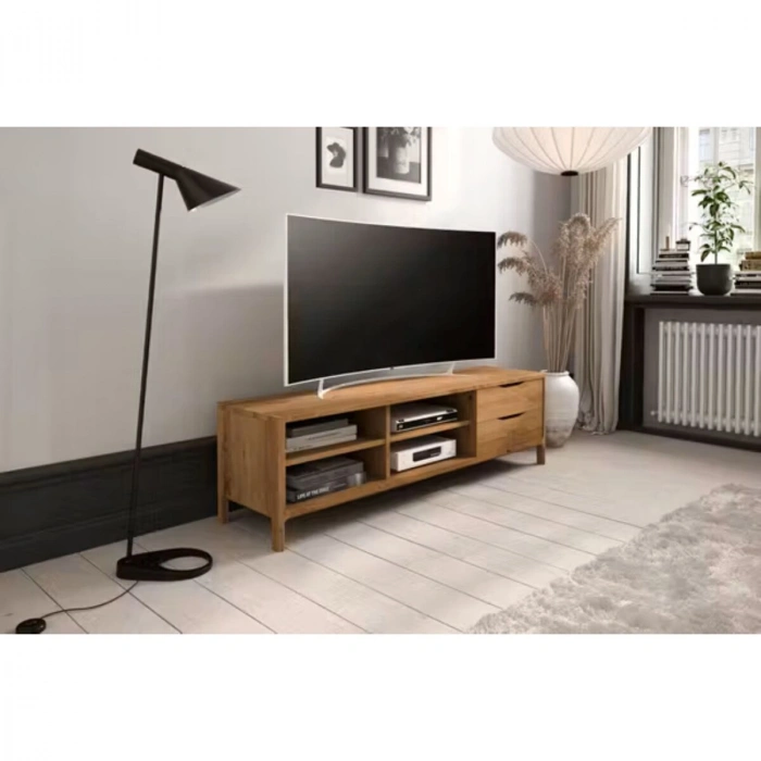 Nordic Style Ahşap TV Ünitesi Minimal ve Şık Tasarım
