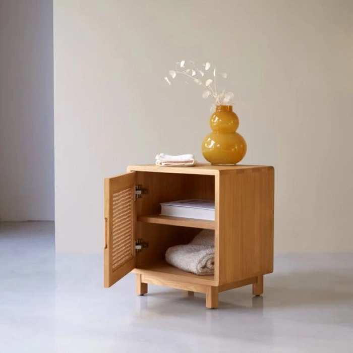 Scandi Mood Rattan Detaylı Komodin