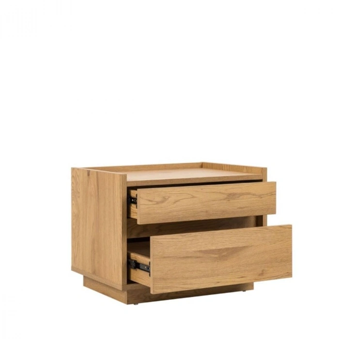 Ahşap ZenWood Çift Çekmeceli Modern Komodin