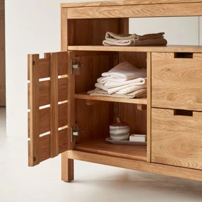 Serena Pine Masif Ahşap Banyo Dolabı-Çok Amaçlı