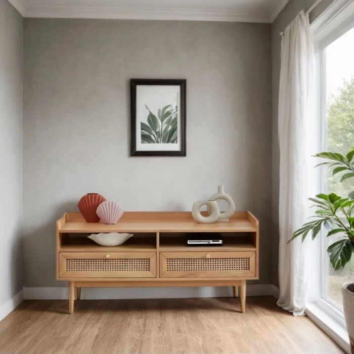 Livento Modern Masif Ahşap Hazeran TV Ünitesi
