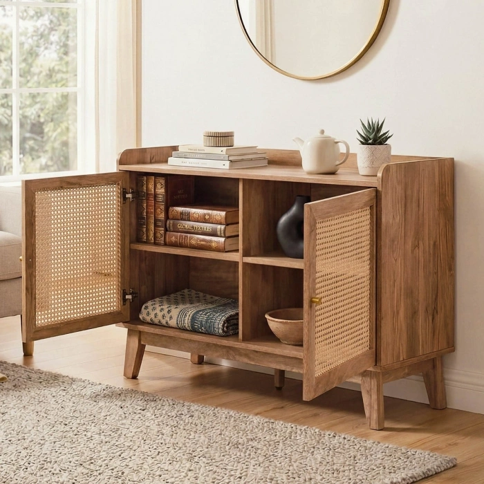 Maison Rattan Masif Ahşap Konsol-Büfe