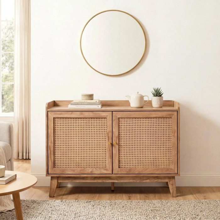 Maison Rattan Masif Ahşap Konsol-Büfe