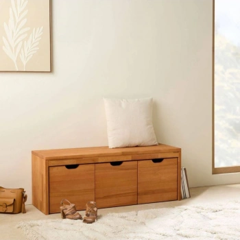Mento Masif Ahşap Sandıklı Bench – Çok Amaçlı Oturma Bankı