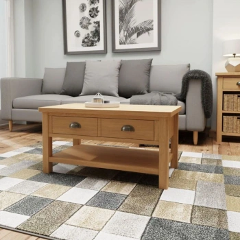 Country Lodge Masif Ahşap Orta Sehpa 4 Çekmeceli