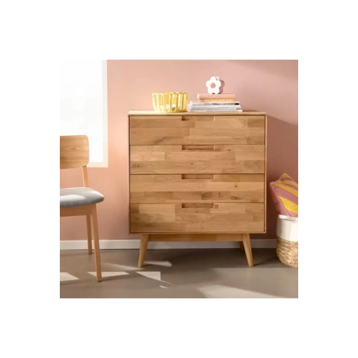 Ahşap 4 Çekmeceli Modern Şifonyer