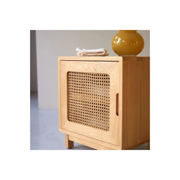 Scandi Mood Rattan Detaylı Komodin
