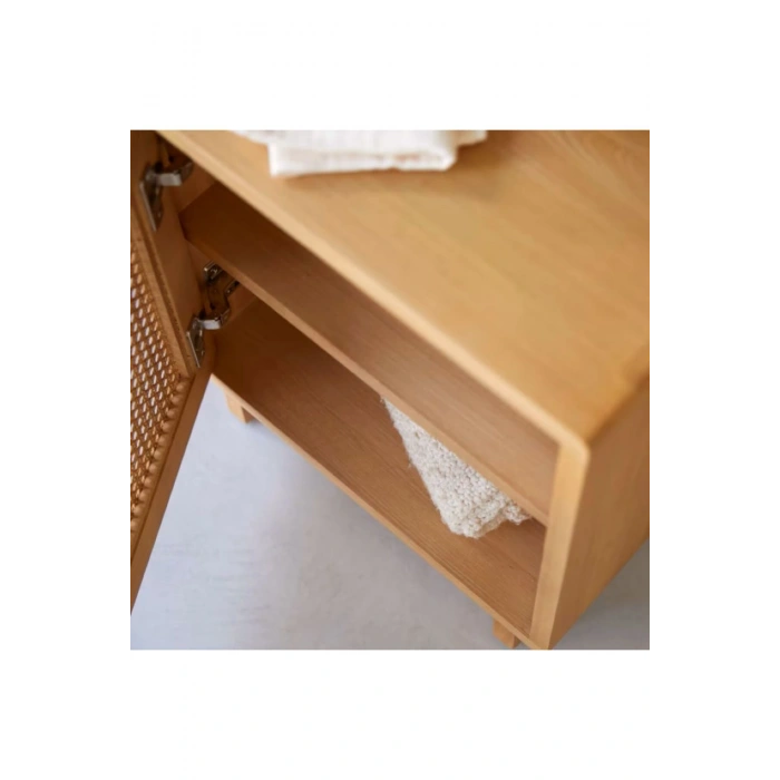 Scandi Mood Rattan Detaylı Komodin