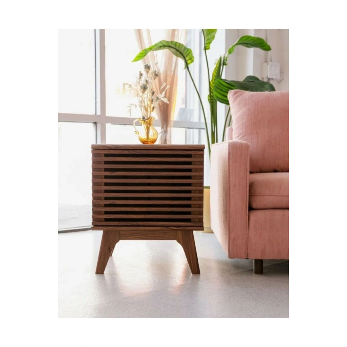 Ahşap Izgara Kapak Modern Komodin