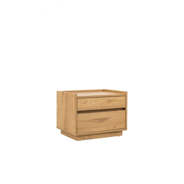 Ahşap ZenWood Çift Çekmeceli Modern Komodin