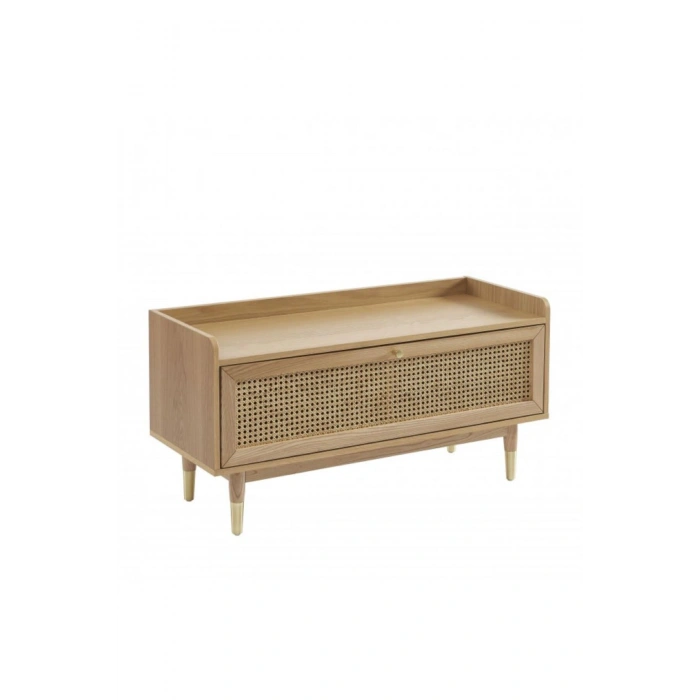 Noya Rattan Detaylı Bench Ayakkabılık