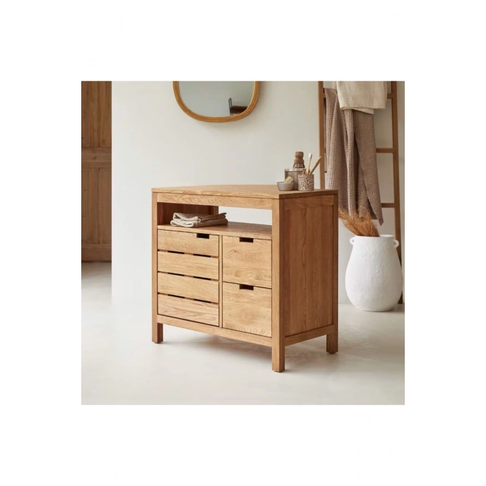 Serena Pine Masif Ahşap Banyo Dolabı-Çok Amaçlı