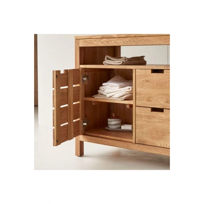 Serena Pine Masif Ahşap Banyo Dolabı-Çok Amaçlı
