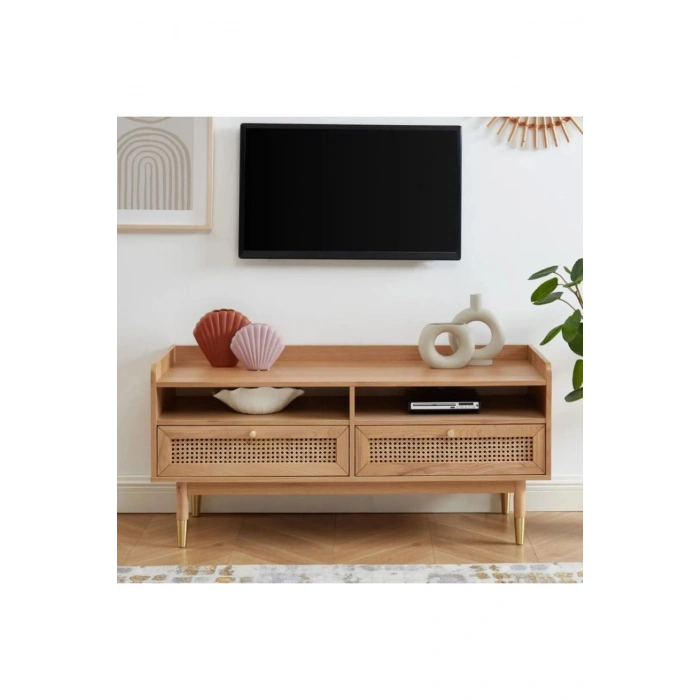 Livento Modern Masif Ahşap Hazeran TV Ünitesi