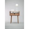 Ahşap Tek Çekmeceli Açık Raf Modern Komodin