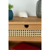 Ahşap Duvara Monte Hazeran Detay Raflı Komodin