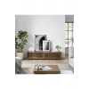 Linea Ahşap Modern TV Ünitesi Sürgü Izgara Kapaklı