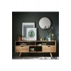 Ahşap Çift Çekmece Açık Raf Tv Ünitesi Büfe