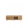 Scandi Tarzı TV Ünitesi – Bombong 180 cm, Ahşap & Rattan Detaylı