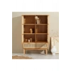 Sheldon Doğal Ahşap Rattan Kapaklı Gardırop - Modern Minimalist Dolap