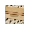 Sheldon Doğal Ahşap Rattan Kapaklı Gardırop - Modern Minimalist Dolap