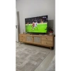 Skara Masif Ahşap Rattan Kapak Detaylı Modern Tv Ünitesi