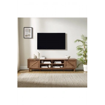 Ahşap Barn Door Stil Modern Tv Ünitesi