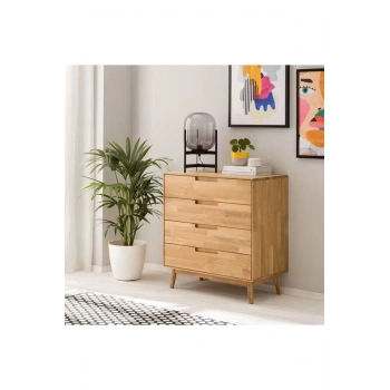 Ahşap 4 Çekmeceli Modern Şifonyer