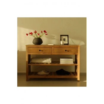 Nordik Tarz Masif Ahşap Konsol & Dresuar