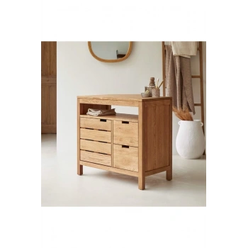 Serena Pine Masif Ahşap Banyo Dolabı-Çok Amaçlı